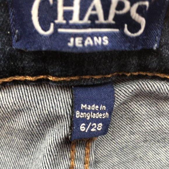 Chaps Women Jeans Size 6/28 Mid Rise Skinny Frayed Hem Blue Denim Classic Casual - Picture 4 of 16